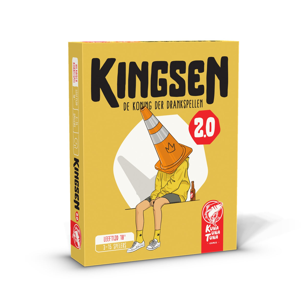 Kingsen 2.0 drankspel – doos schuin van links