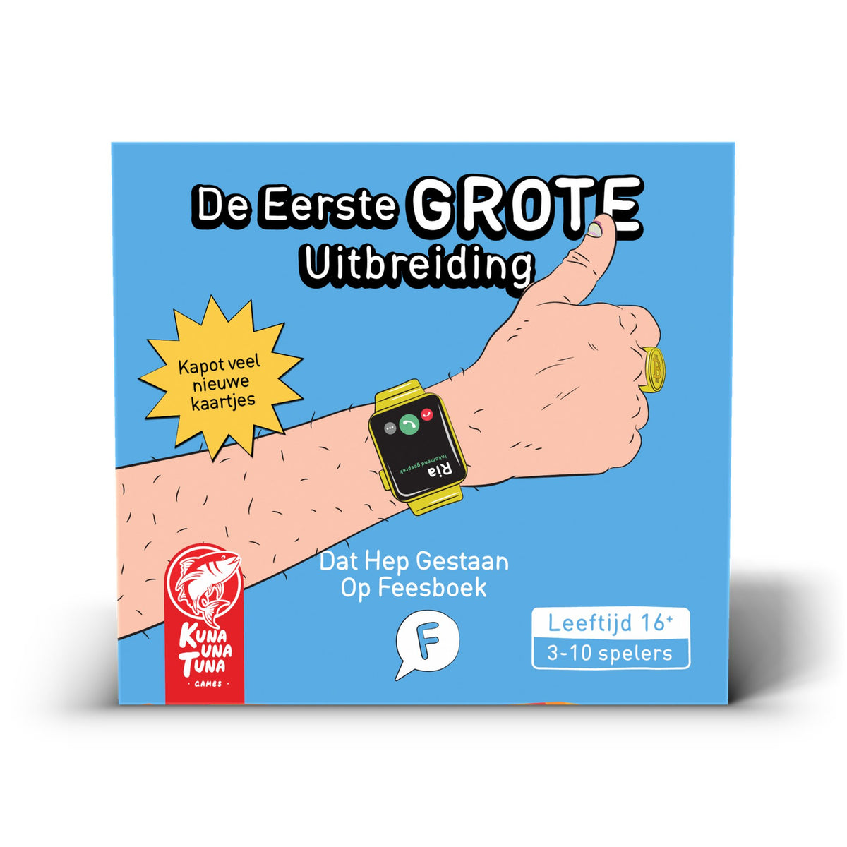 De Eerste Grote Uitbreiding voor Dat Hep Gestaan Op Feesboek – voorkant van de doos